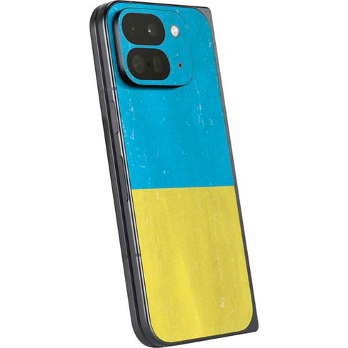 Ukraine Flag Distressed Google Pixel 9 Pro Fold Skin